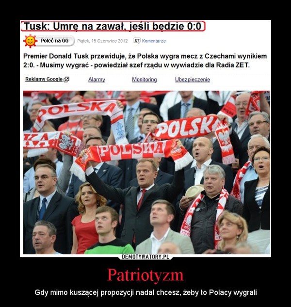 Patriotyzm – Gdy mimo kuszącej propozycji nadal chcesz, żeby to Polacy wygrali 