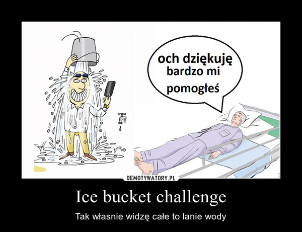 Ice bucket challenge – Tak własnie widzę całe to lanie wody 