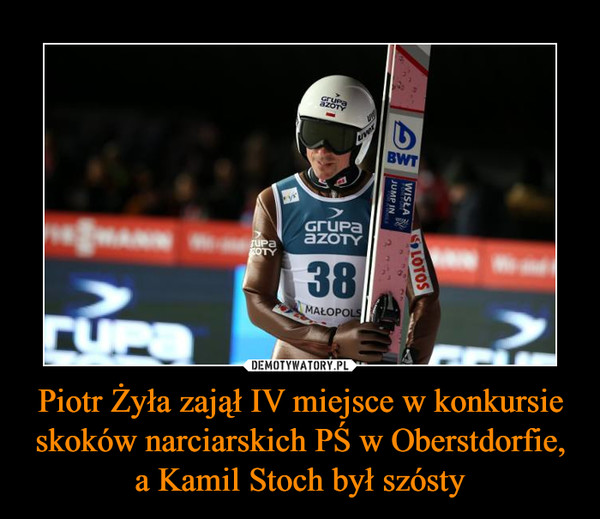 Piotr Żyła zajął IV miejsce w konkursie skoków narciarskich PŚ w Oberstdorfie, a Kamil Stoch był szósty –  