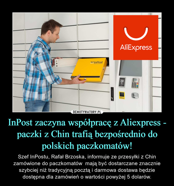 InPost zaczyna współpracę z Aliexpress - paczki z Chin trafią bezpośrednio do polskich paczkomatów!