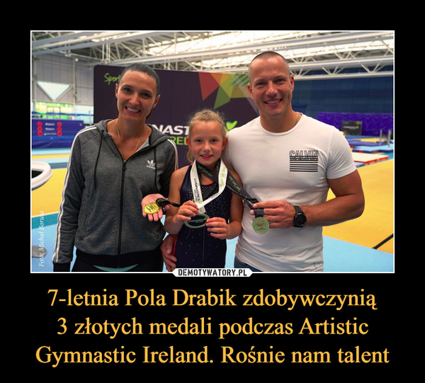 7-letnia Pola Drabik zdobywczynią3 złotych medali podczas Artistic Gymnastic Ireland. Rośnie nam talent –  