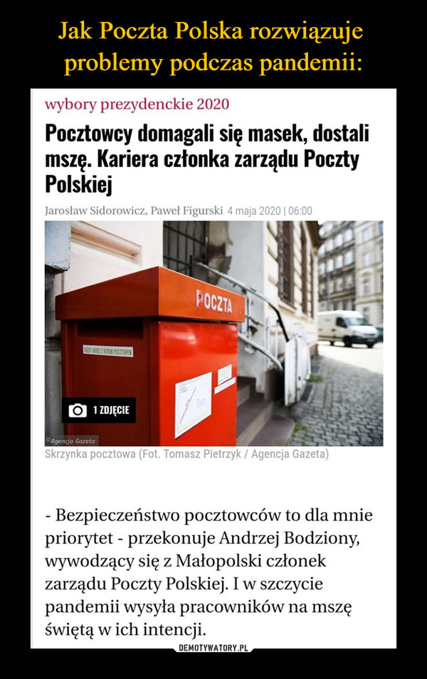 Jak Poczta Polska rozwiązuje 
problemy podczas pandemii: