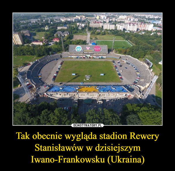 Tak obecnie wygląda stadion Rewery Stanisławów w dzisiejszym Iwano-Frankowsku (Ukraina)