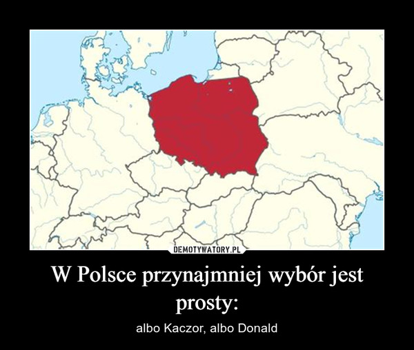 W Polsce przynajmniej wybór jest prosty: – albo Kaczor, albo Donald 