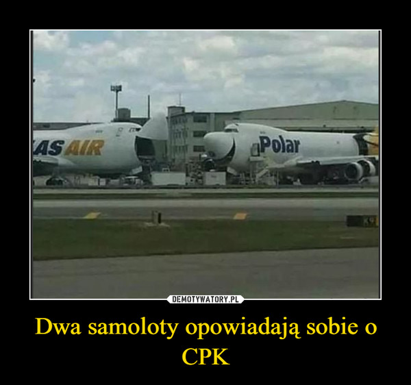 Dwa samoloty opowiadają sobie o CPK –  