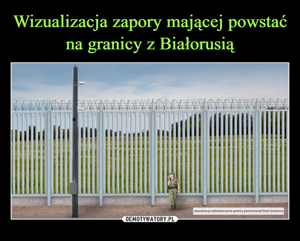 Wizualizacja zapory mającej powstać na granicy z Białorusią