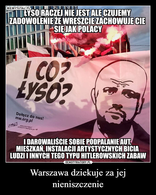 Warszawa dziekuje za jej nieniszczenie